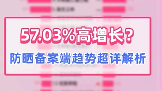防晒备案趋势：这么猛？57.03%高增长丨数据观察