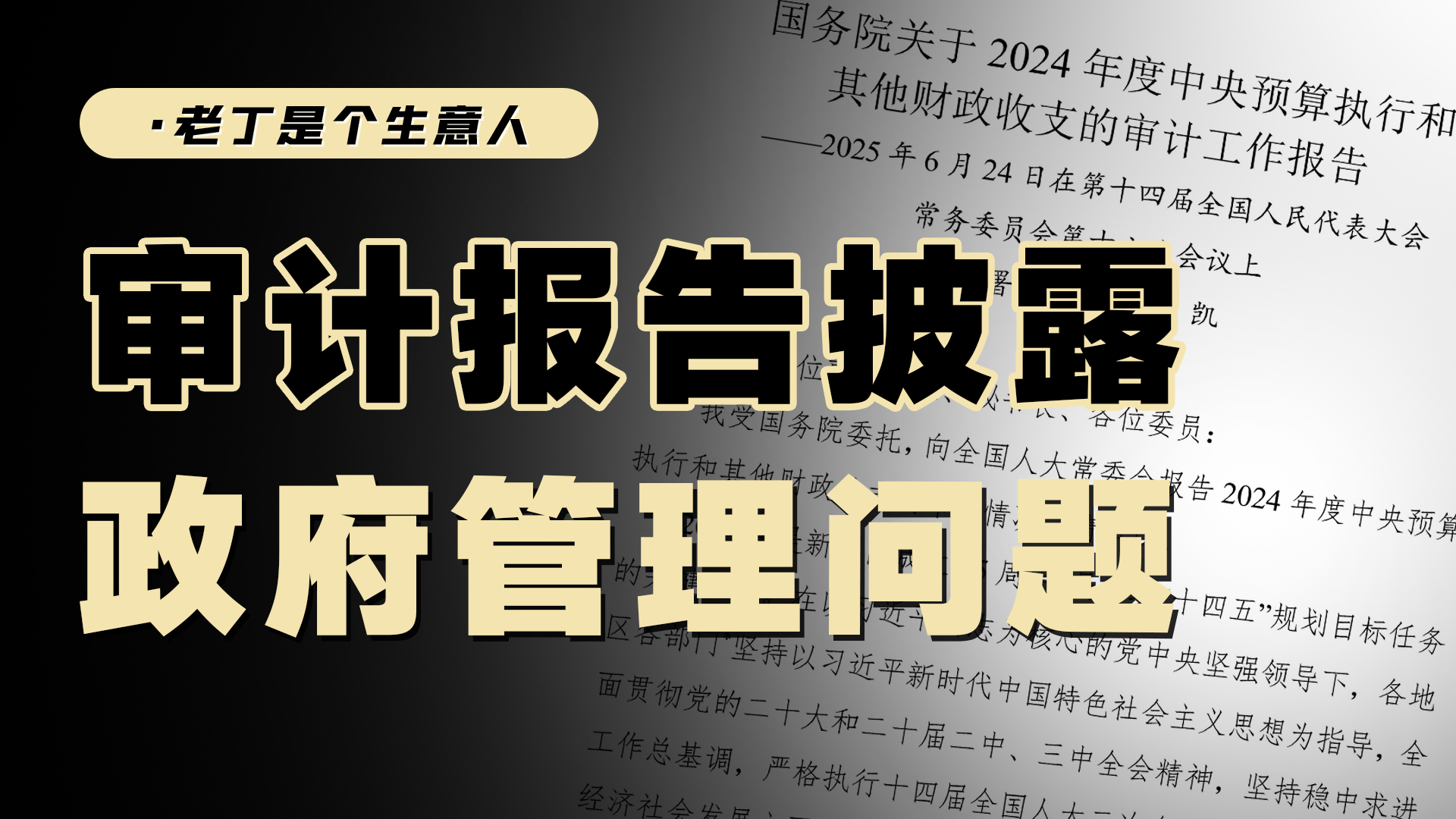 审计署报告全解析，问题在哪？如何解决？