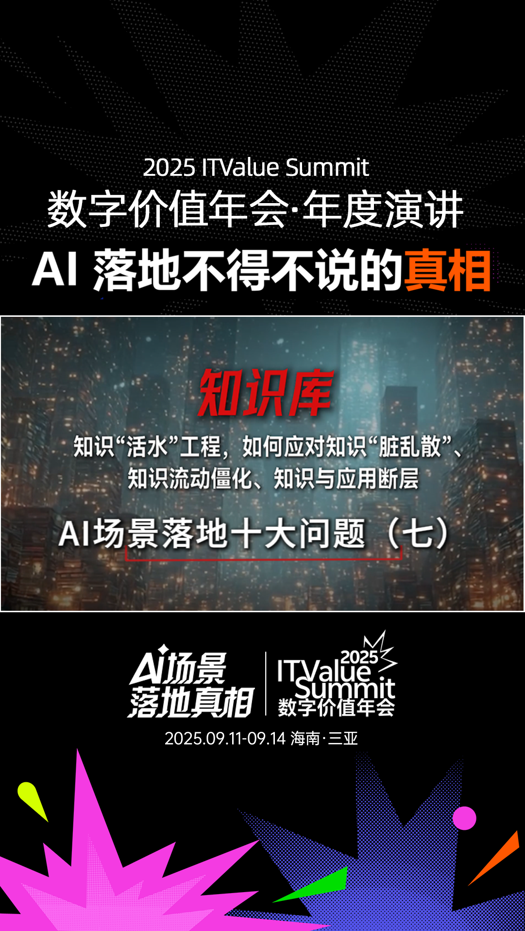 2025 ITValue Summit 数字价值年会年度演讲「AI场景落地真相」 问题⑦  知识库：知识“活水”工程，如何应对知识“脏乱散”、知识流动僵化、知识与应用断层