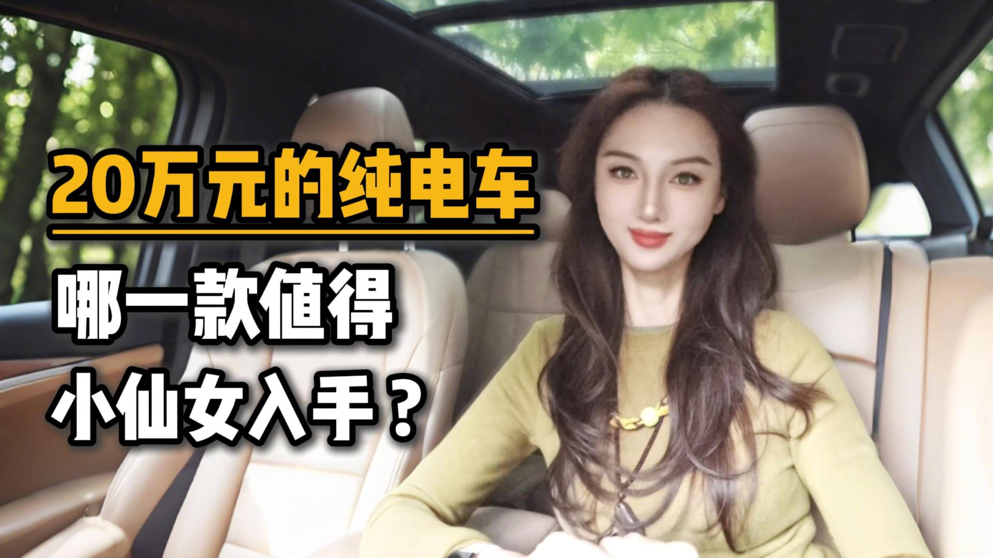 20万元的纯电车，哪一款值得小仙女入手？