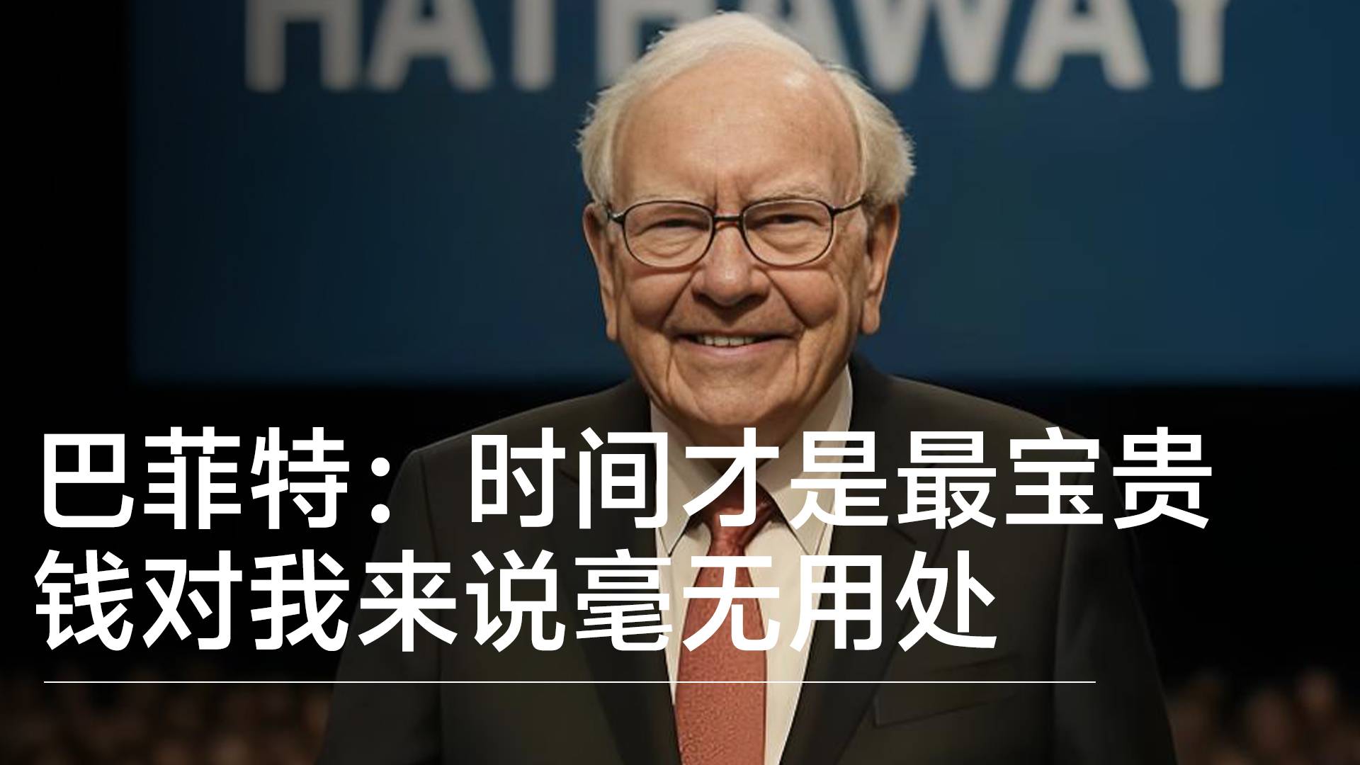 巴菲特：财富于我毫无用处，时间才是最宝贵的丨视讯速递