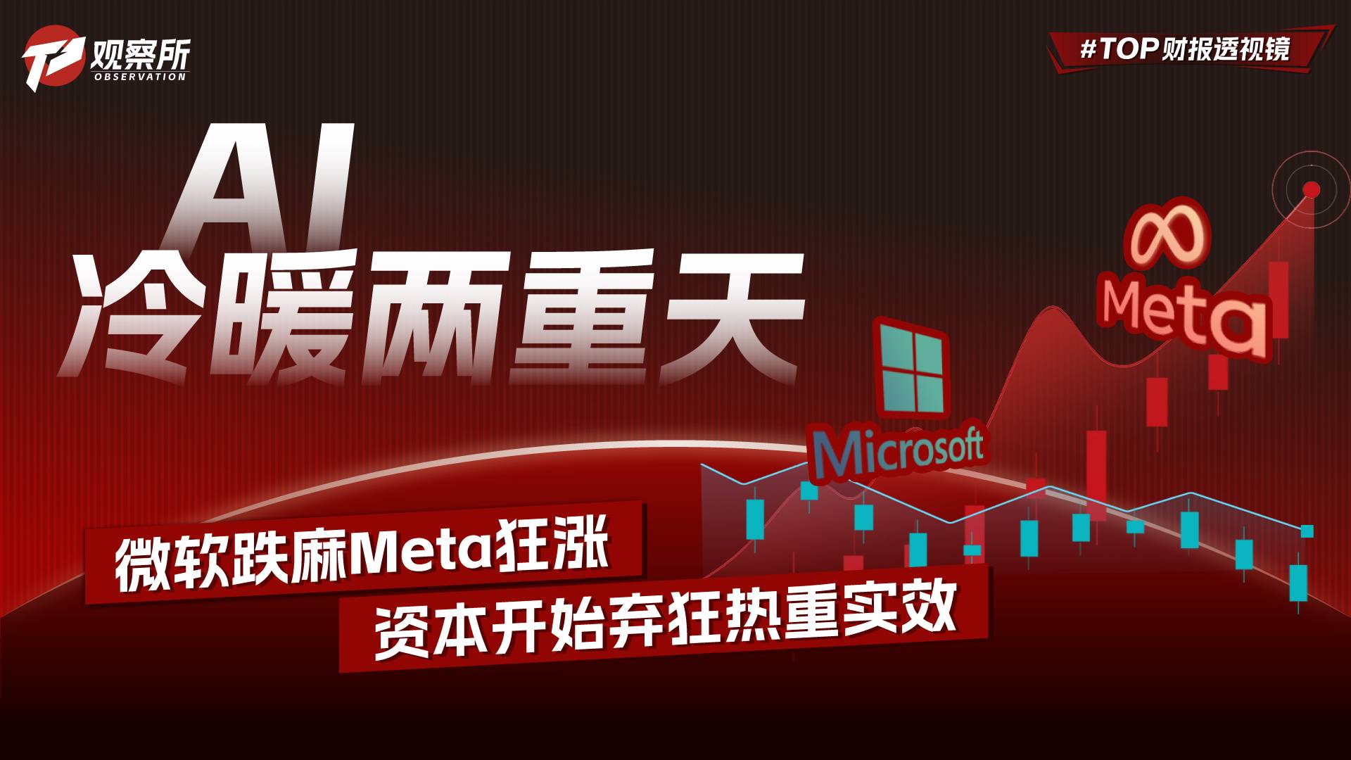 AI冷暖两重天，微软跌麻、Meta狂涨，资本开始弃狂热重实效