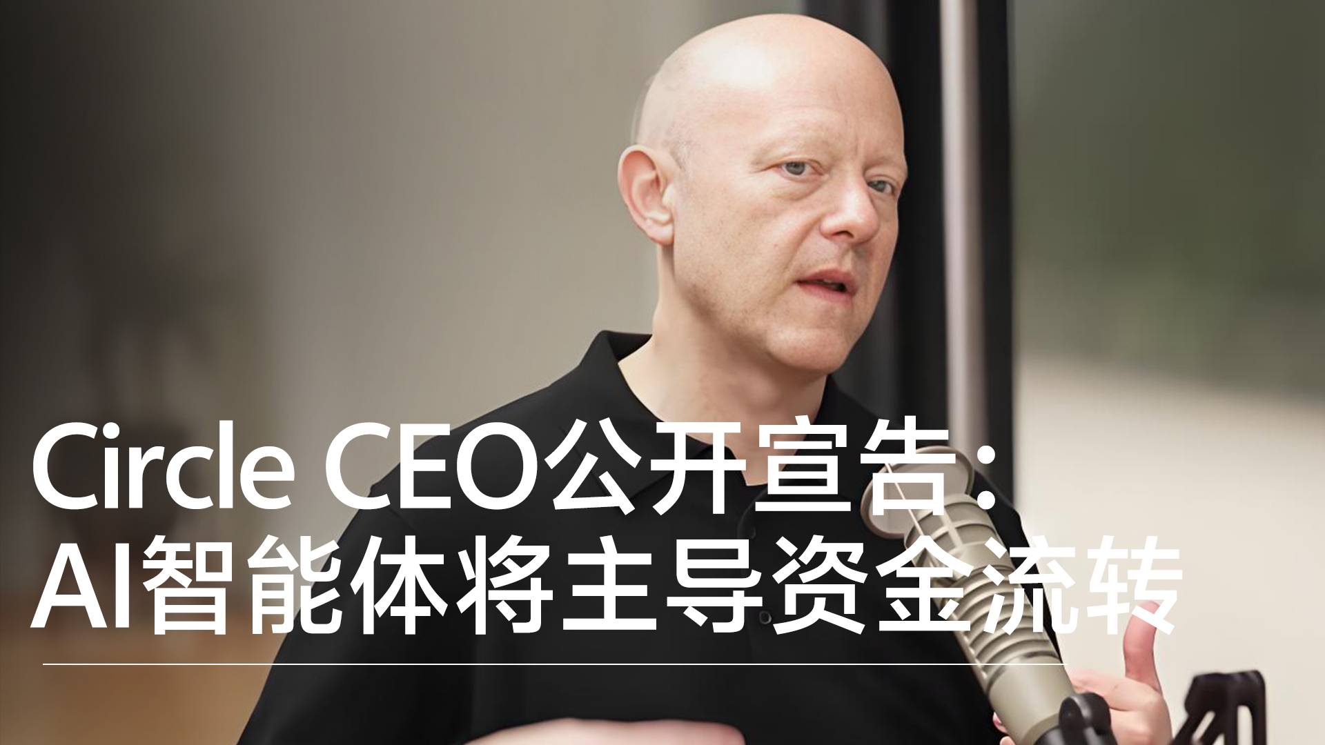 Circle CEO：稳定币交易我们占一半 AI智能体将主导资金流转丨视讯速递