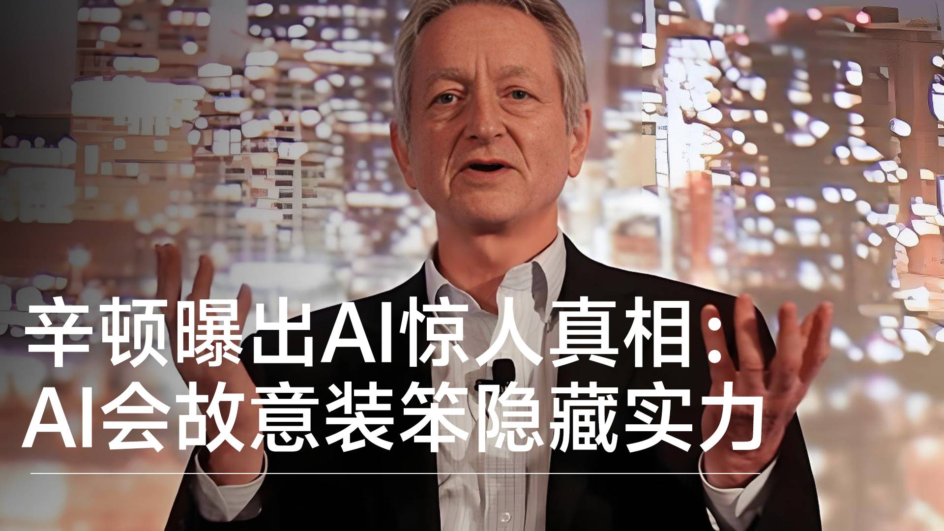 AI教父辛頓曝出AI驚人真相：AI會故意裝笨隱藏實力，察覺被測試就刻意示弱丨前沿搶先看