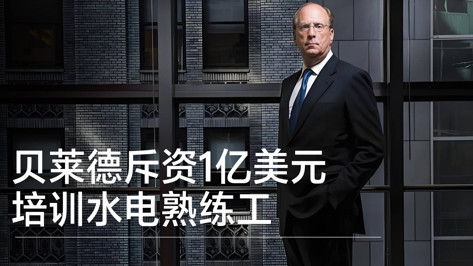 美國AI基建用工荒！貝萊德變身“美國藍(lán)翔”，斥資1億美元培訓(xùn)水電熟練工丨視訊速遞