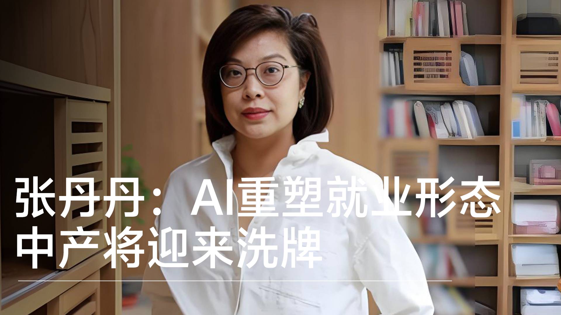 张丹丹谈AI时代变局：灵活就业并非低收入，中产阶层将重新洗牌丨视讯速递