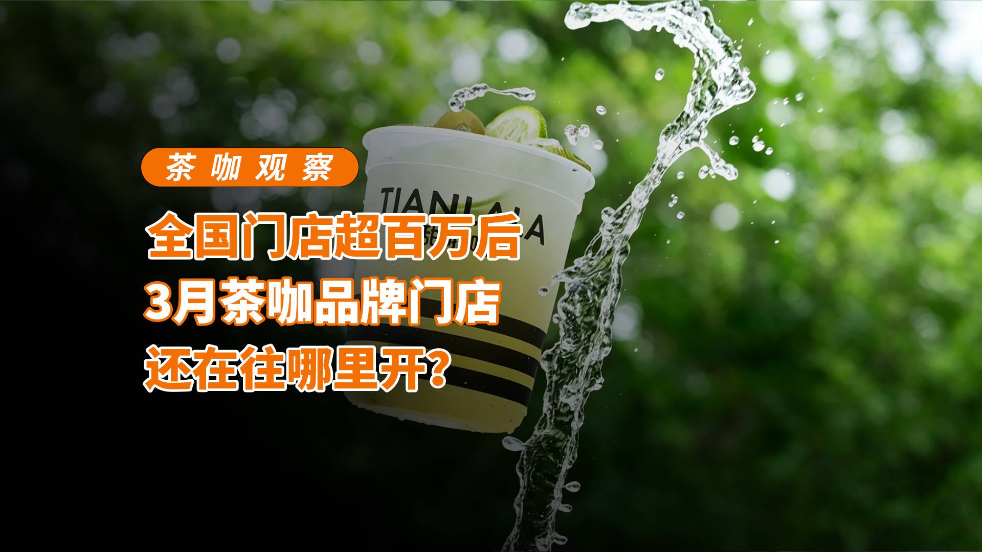 全国门店超百万后，3月茶咖品牌门店，还在往哪里开？