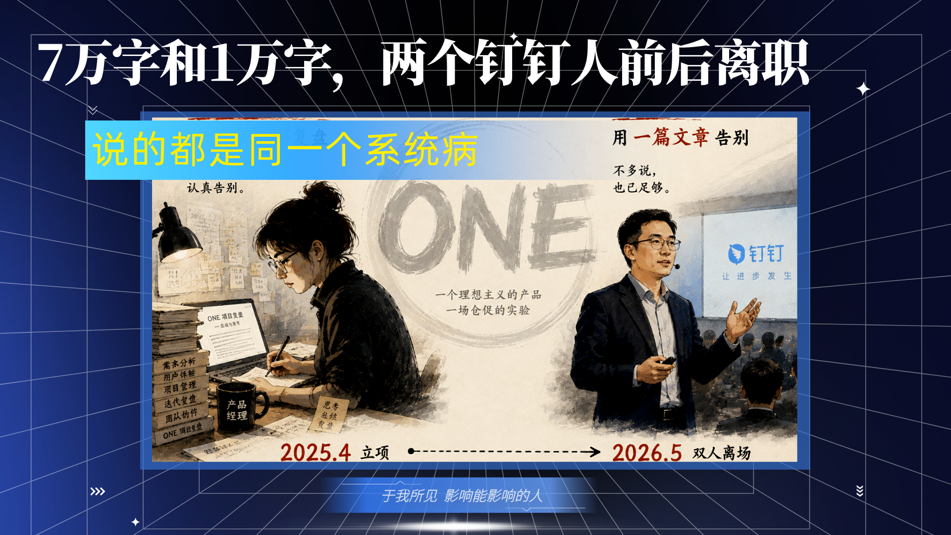 7万字和1万字，两个钉钉人前后离职，说的都是同一个系统病