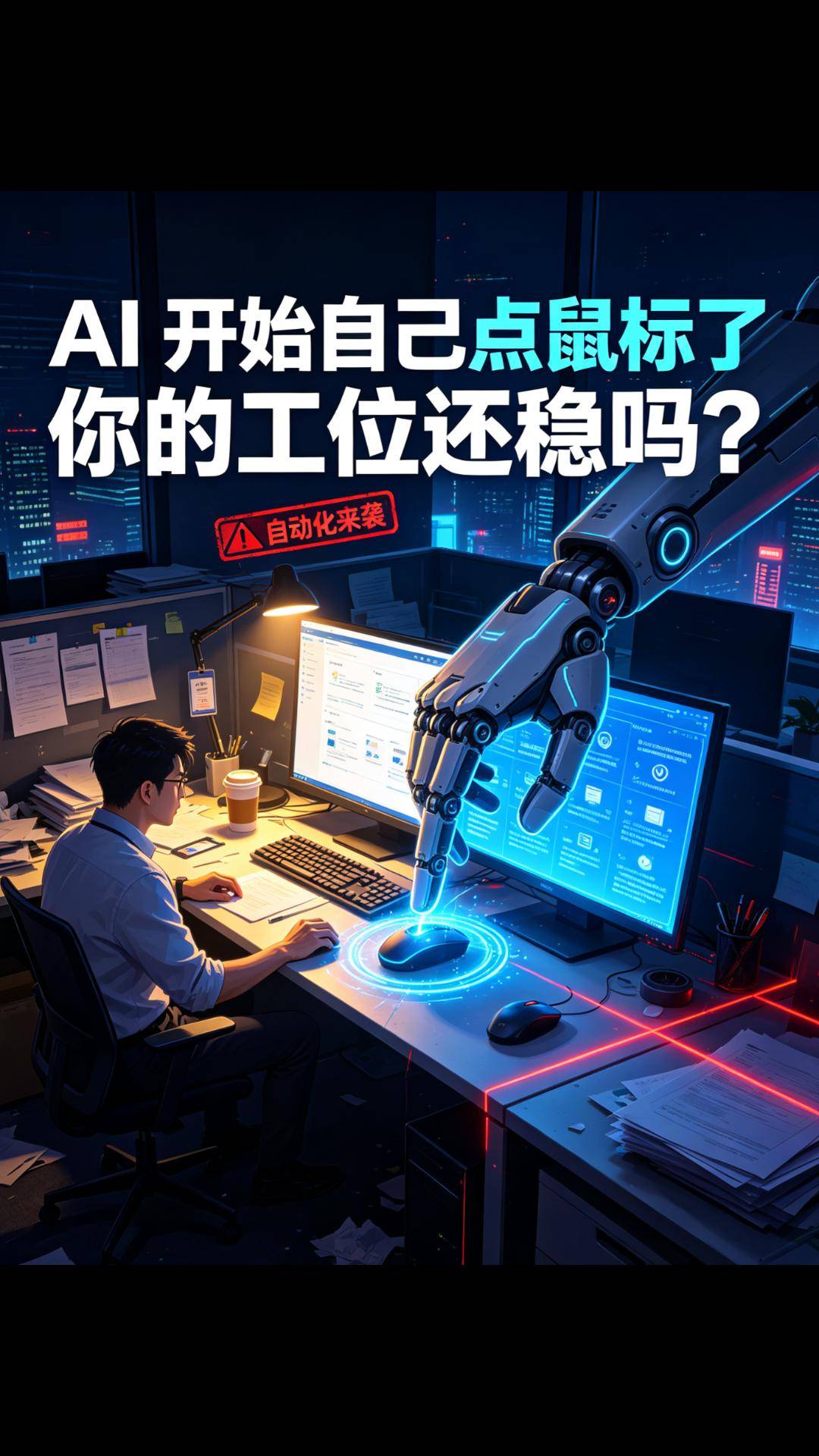 AI开始自己点鼠标了，你的工位还稳吗？
